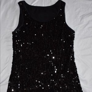 Black Sequin Tank